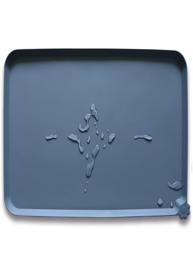 NIL JO Silicone Pet Food Mats Tray Dog Pet Cat Feeding Mat - Waterproof Dog Cat Food Mats -Pet Water Mats for Floors[19x12 Inch](Multicolor) - Image 1